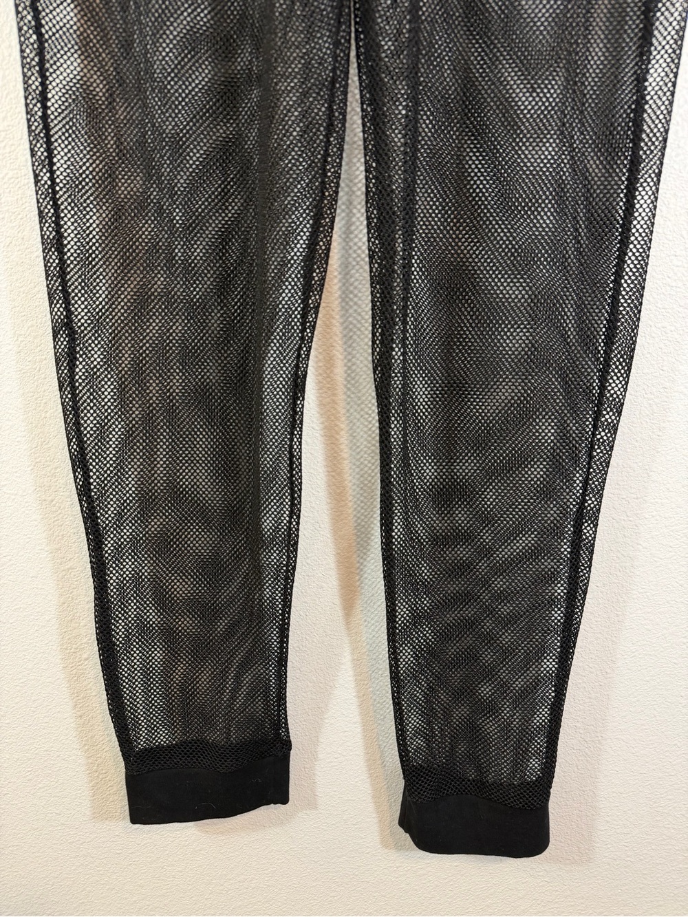 Forcynthia Beach Black Mesh Pants Size L Swim Cover Drawstring Vacation Resort - Picture 3 of 9